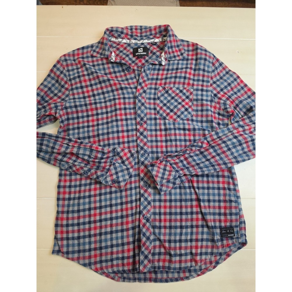 Ocean Current Mens Long Sleeve Button Up Size Large Plaid